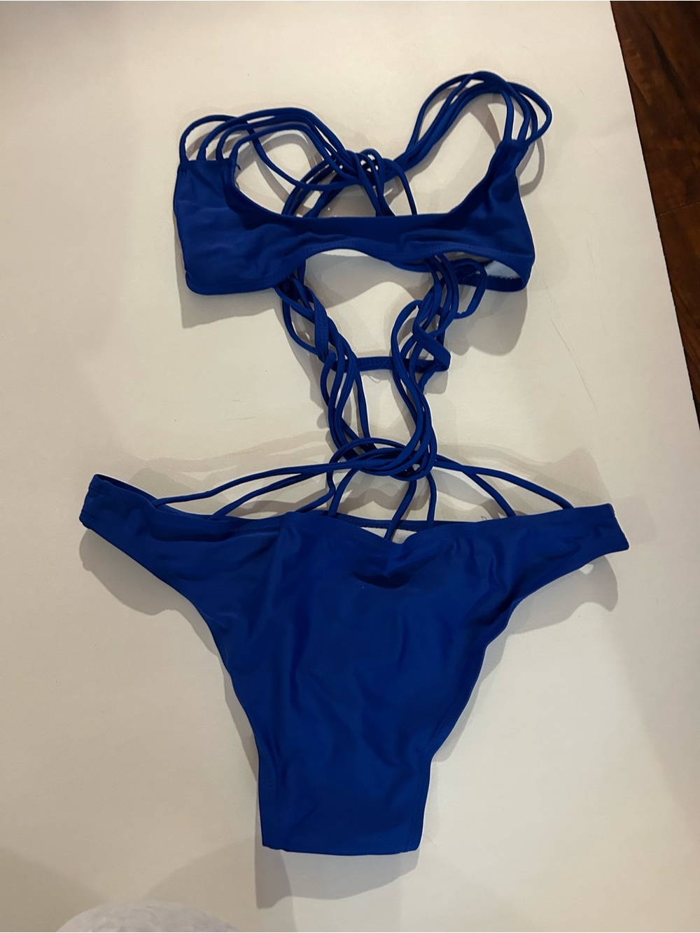 Strappy One-Piece Swimsuit in Vibrant Royal Blue